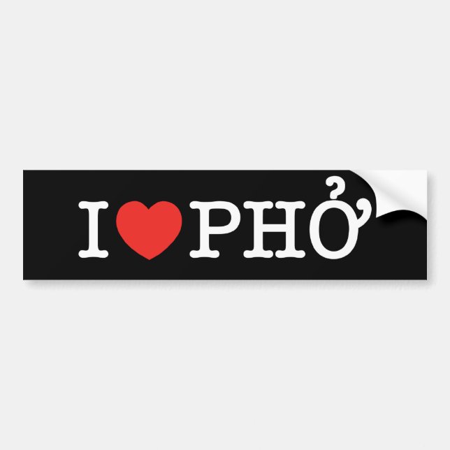 Autocollant De Voiture I coeur (amour) Pho (Devant)