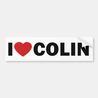AUTOCOLLANT DE VOITURE I COEUR COLIN