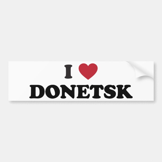 Autocollant De Voiture i coeur Donetsk Ukraine (Devant)