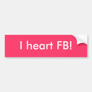 Autocollant De Voiture I coeur FB !