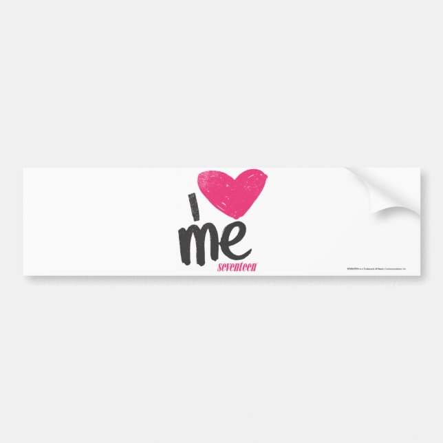 Autocollant De Voiture I coeur je magenta (Devant)