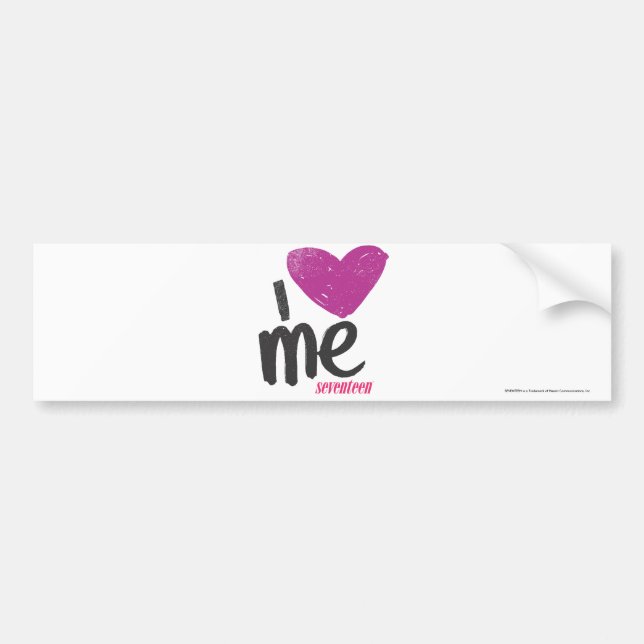 Autocollant De Voiture I coeur je pourpre (Devant)