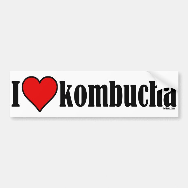 Autocollant De Voiture I coeur Kombucha (Devant)