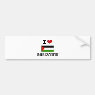 AUTOCOLLANT DE VOITURE I COEUR PALESTINE
