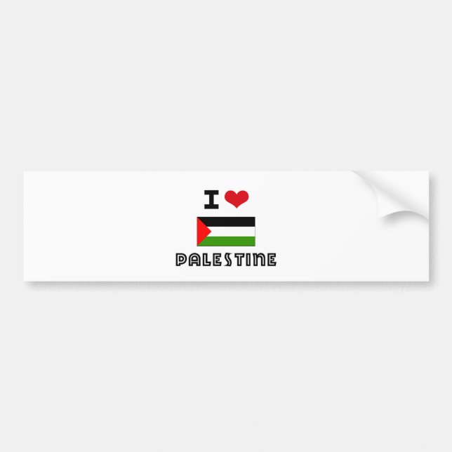 AUTOCOLLANT DE VOITURE I COEUR PALESTINE (Devant)