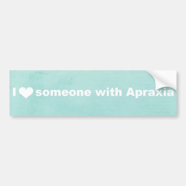 Autocollant De Voiture I coeur quelqu'un avec l'apraxie - adhésif pour (Devant)
