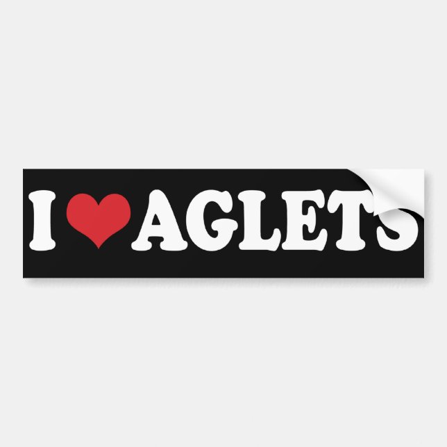 Autocollant De Voiture I (coeur) Sticker Aglets (Devant)