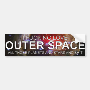 Autocollant De Voiture I espace extra-atmosphérique d'amour de Fricken
