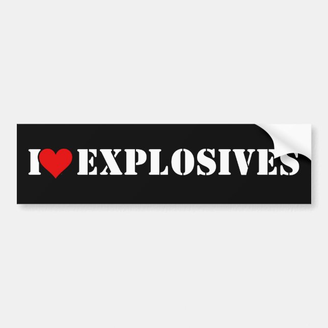 Autocollant De Voiture I explosifs de coeur (Devant)