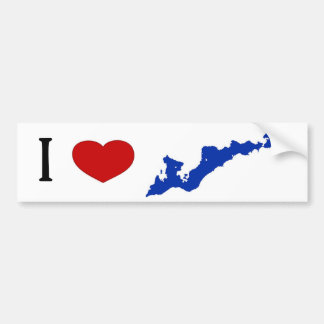 Autocollant De Voiture I Fisher de coeur