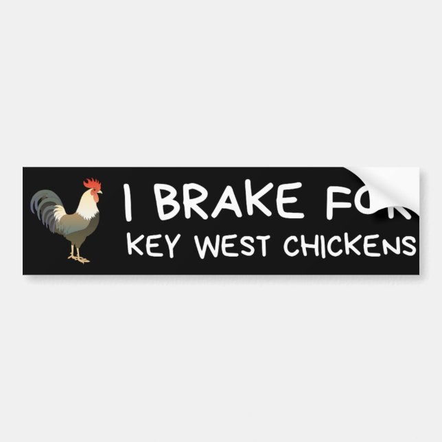 Autocollant De Voiture i frein pour les poulets clés de l'ouest (Devant)