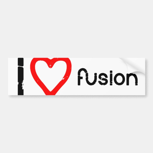 Autocollant De Voiture I fusion de coeur (Devant)