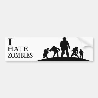 AUTOCOLLANT DE VOITURE I HATE ZOMBIES