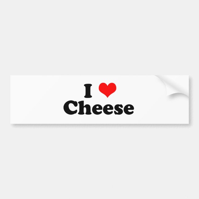 Autocollant De Voiture I Heart Cheese (Devant)