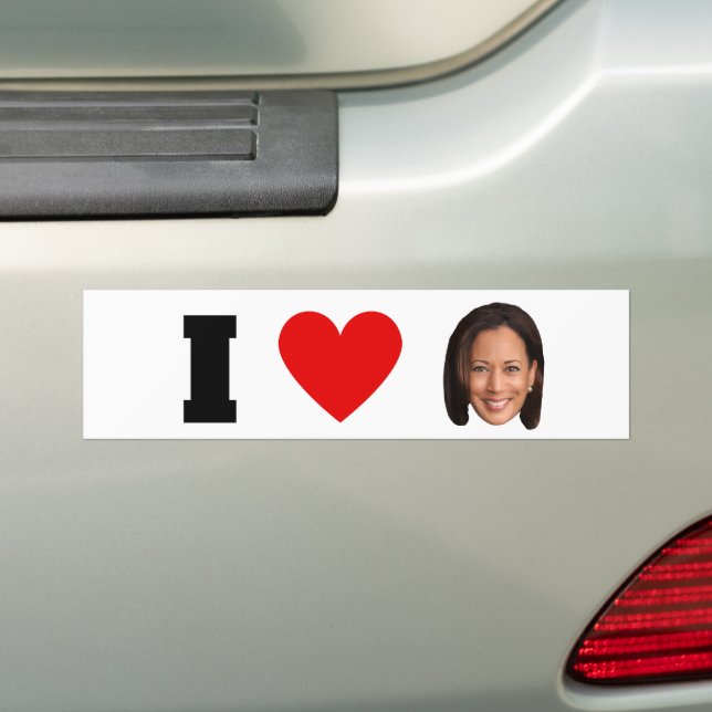 Autocollant De Voiture I Heart Kamala Harris (En voiture)