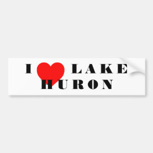 Autocollant De Voiture I heart lake Huron