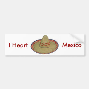Autocollant De Voiture I Heart Mexico