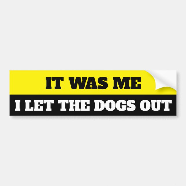Autocollant De Voiture I let the dogs out (Devant)