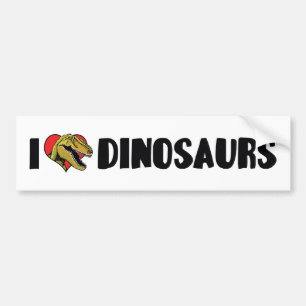 Autocollant De Voiture I Lot Heart Dinosaures - Dinosaure Fossil Hunter