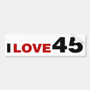 Autocollant De Voiture I Love 45