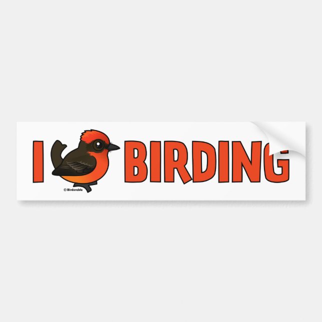 Autocollant De Voiture I Love Birding VEFL (Devant)