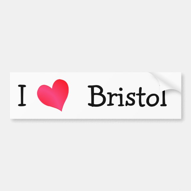 Autocollant De Voiture I Love Bristol (Devant)