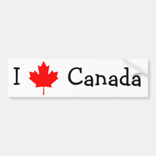 Autocollant De Voiture I Love Canada Bumper Sticker