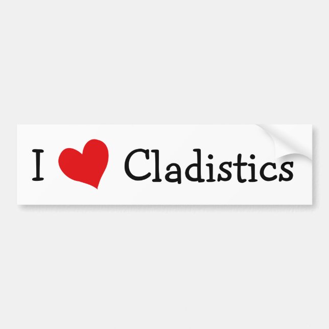 Autocollant De Voiture I Love Cladistique (Devant)