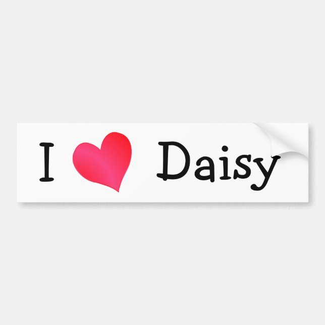 Autocollant De Voiture I Love Daisy (Devant)