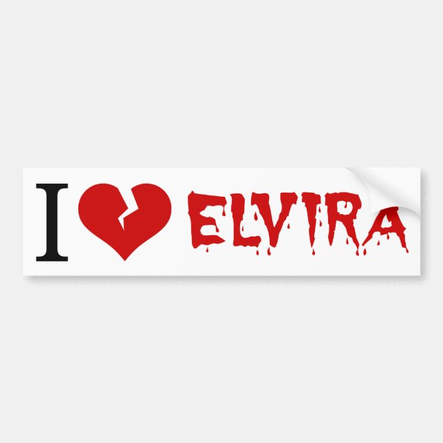 Autocollant De Voiture I Love Elvira Coeur brisé (Devant)