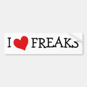 Autocollant De Voiture I Love Freaks