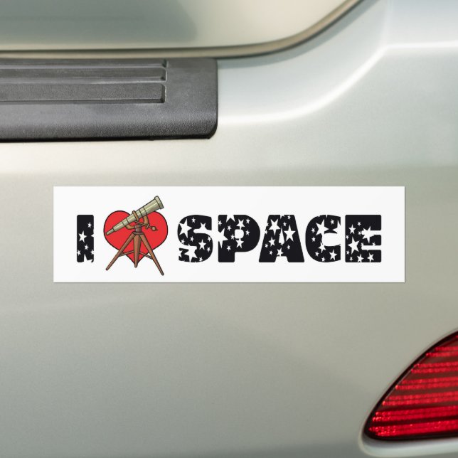 Autocollant De Voiture I Love Heart Space - Amateur d'astronomie spatiale (En voiture)