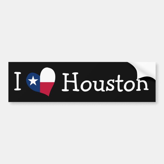 Autocollant De Voiture I Love Houston (Devant)