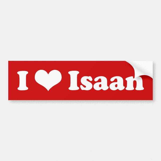 Autocollant De Voiture I Love Isaan (Devant)