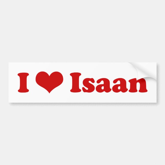 Autocollant De Voiture I Love Isaan (Devant)
