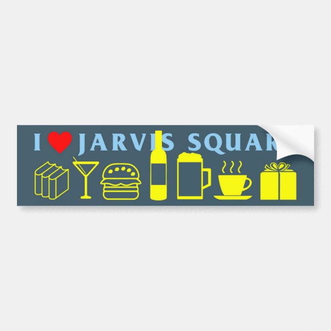 Autocollant De Voiture I Love Jarvis Sticker Carré Bumper (Devant)