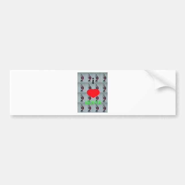 Autocollant De Voiture I Love Kenya Art Print (Devant)