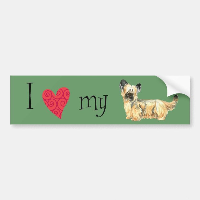 Autocollant De Voiture I Love my Skye Terrier (Devant)
