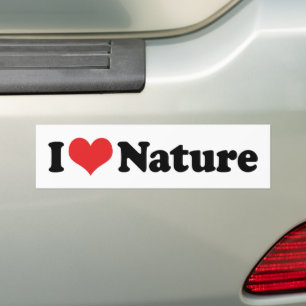 Autocollant De Voiture I Love Nature Bumper Sticker