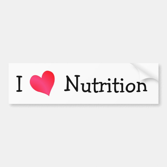 Autocollant De Voiture I Love Nutrition (Devant)