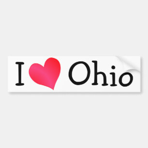 Autocollant De Voiture I Love Ohio