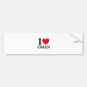 Autocollant De Voiture I Love Oman
