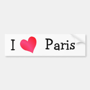 Autocollant De Voiture I Love Paris