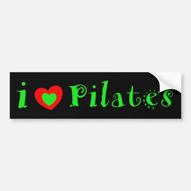 Autocollant De Voiture I Love Pilates - Cute Bumper Sticker (Devant)