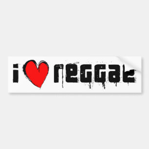 Autocollant De Voiture I Love Reggae
