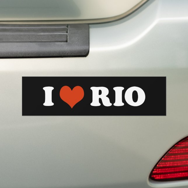 Autocollant De Voiture I Love Rio (En voiture)