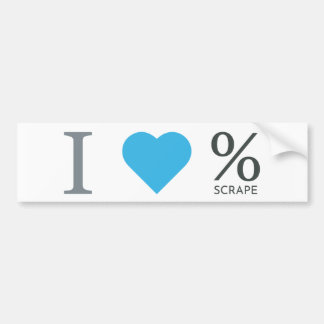 Autocollant De Voiture I Love Scrape Bumpersticker