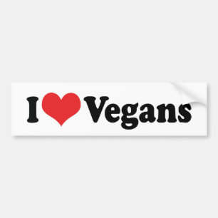 Autocollant De Voiture I Love Vegans Bumper Sticker