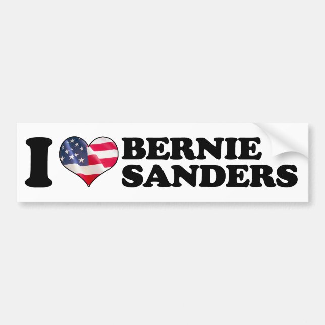 Autocollant De Voiture I pare-chocs de ponceuses de Bernie de coeur - (Devant)