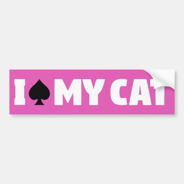 Autocollant De Voiture I pelle mon chat (j'ai stérilisé mon chat) (Devant)
